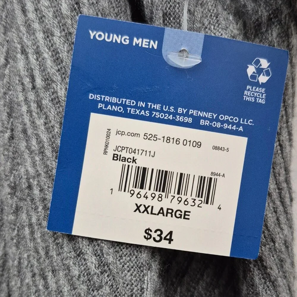 Arizona Jean Co Men’s Jacquard Casual Shirt Button-up Short Sleeve Size 2XL Gray - Picture 11 of 11